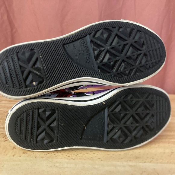 2012 Purple Diamond Print Harley Quinn Joker DC Converse with printed laces - Picture 10 of 12